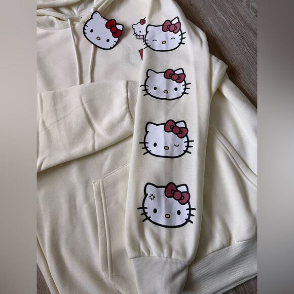 Sanrio Hello Kitty  Sweatshirt Front Back Graphic Cotton Oversized Hoodie Medium - Picture 6 of 10